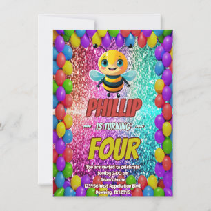 Invitación de cumpleaños del personaje de personal