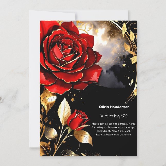 Invitación de cumpleaños del personalizado (Anverso)