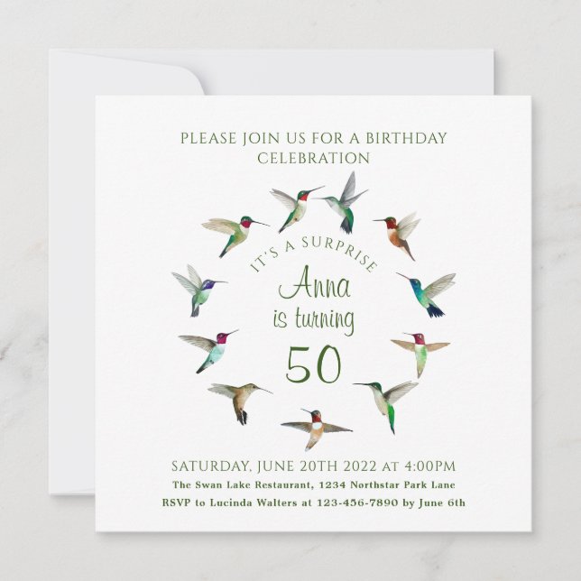Invitación de cumpleaños del personalizado (Anverso)