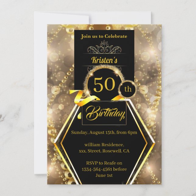 Invitación de cumpleaños del personalizado (Anverso)