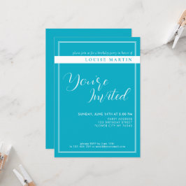 Invitación de cumpleaños del Personalizado Bright 