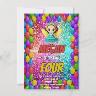 Invitación de cumpleaños del Personalizado de hada
