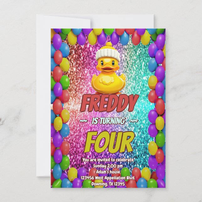 Invitación de cumpleaños del personalizado del pat (Anverso)