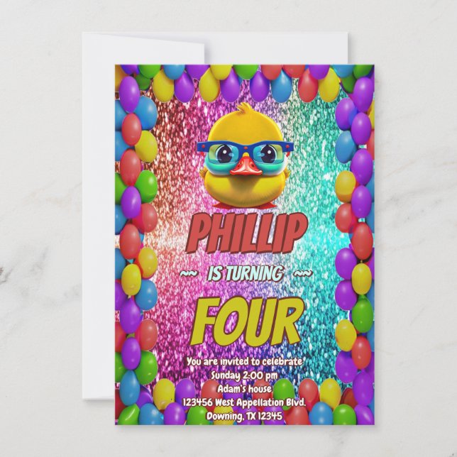 Invitación de cumpleaños del personalizado del pat (Anverso)