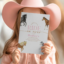 Invitación de cumpleaños del Pony Girly Pony