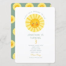 Invitación de cumpleaños del primer viaje de Happy