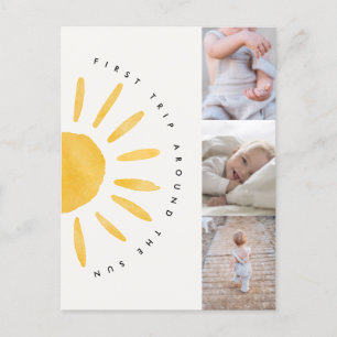 invitación de cumpleaños del primer viaje de sunsh