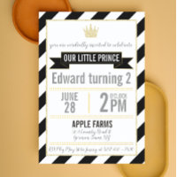 Invitación de cumpleaños del príncipe Purpurina de