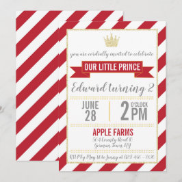 Invitación de cumpleaños del príncipe Purpurina de