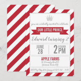 Invitación de cumpleaños del príncipe Purpurina de