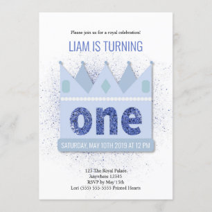 Invitación de cumpleaños del Príncipe Real   Coron