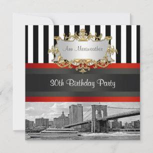 Invitación de cumpleaños del puente de Brooklyn de