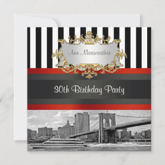 Invitación de cumpleaños del puente de Brooklyn de