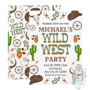 Invitación de cumpleaños del Salvaje Oeste