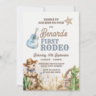 Invitación de cumpleaños del Salvaje Oeste del pri