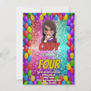 Invitación de cumpleaños del secreto de sorpresa