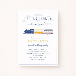 Invitación de cumpleaños del tren Chugga Chugga Do