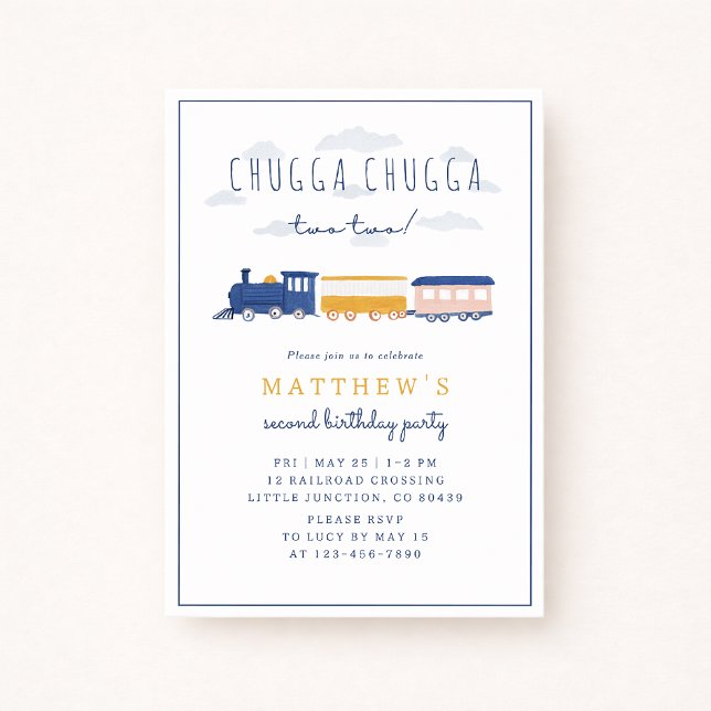 Invitación de cumpleaños del tren Chugga Chugga Do (Subido por el creador)