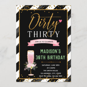 Invitación de cumpleaños del trío sucio