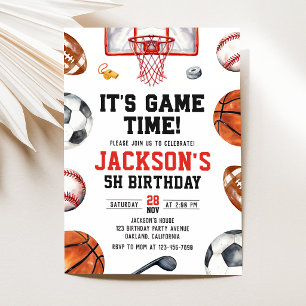 Invitación de cumpleaños deportivo