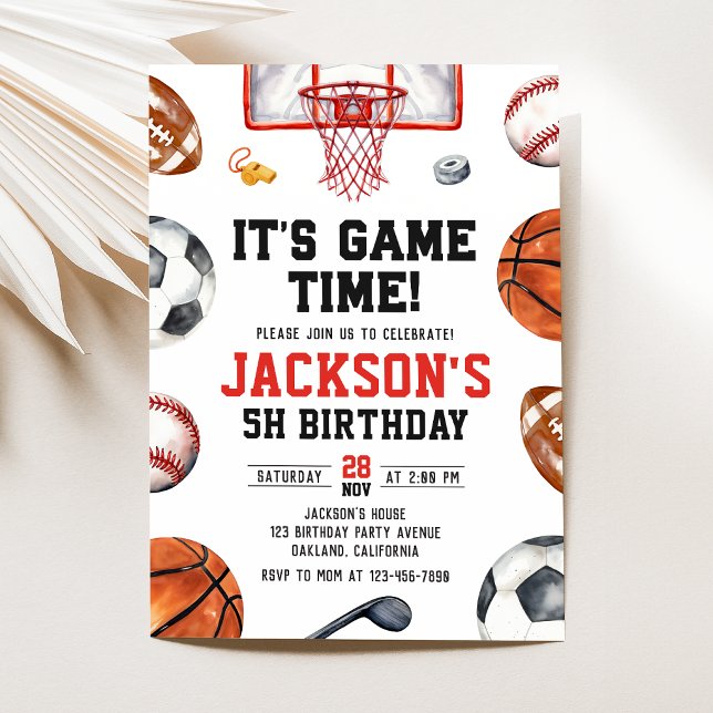 Invitación de cumpleaños deportivo (Subido por el creador)