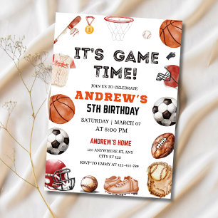 Invitación de cumpleaños deportivo, Baloncesto Fút
