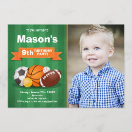 Invitación de cumpleaños deportivos Fiestas Toda l