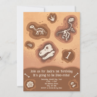 Invitación de cumpleaños Dino-Mite