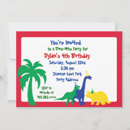 Invitación de cumpleaños Dino-Mite