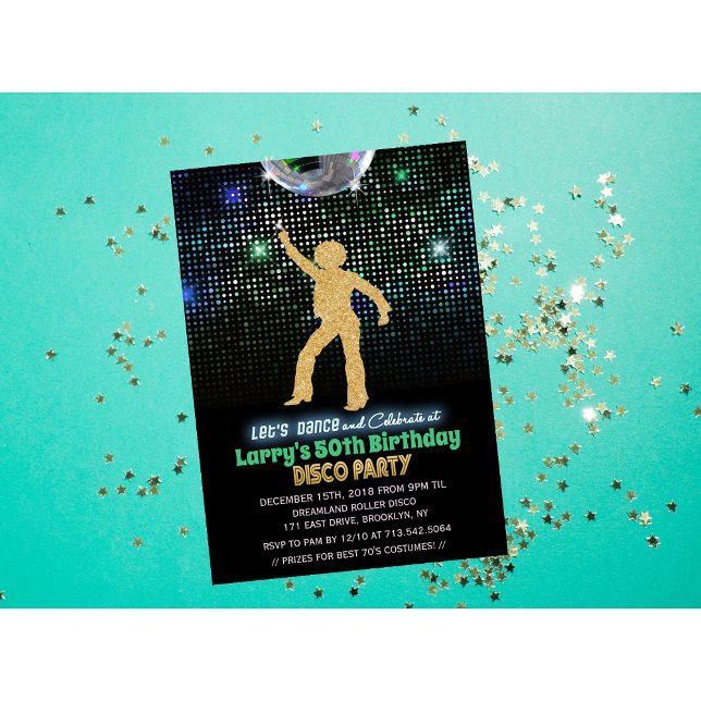 Invitación de cumpleaños Disco para cualquier edad (Subido por el creador)