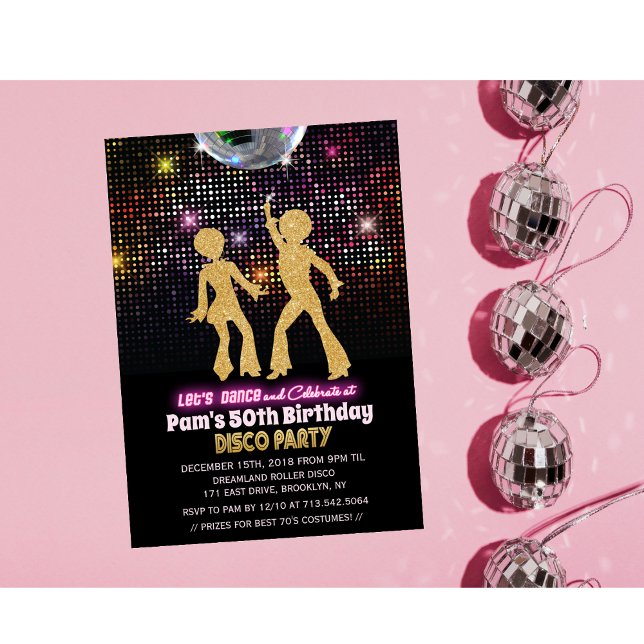 Invitación de cumpleaños Disco para cualquier edad (Subido por el creador)