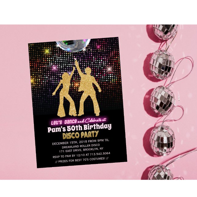 Invitación de cumpleaños Disco para cualquier edad (Subido por el creador)