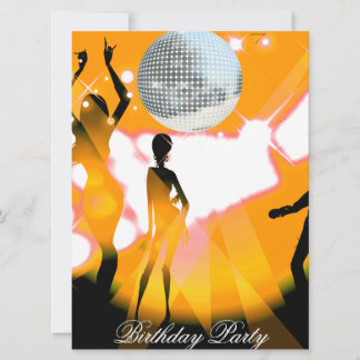 Invitación de Cumpleaños Disco Retro