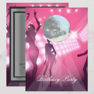 Invitación de Cumpleaños Disco Retro