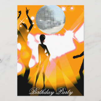 Invitación de Cumpleaños Disco Retro