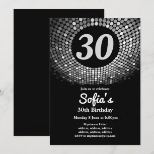 invitación de cumpleaños disco, vintage, baile