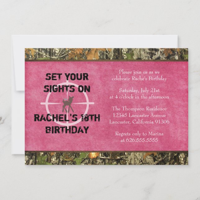 Invitación de cumpleaños - divertida (Anverso)