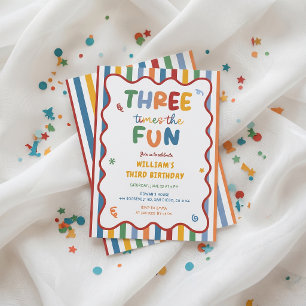 Invitación de cumpleaños divertida para 3er sombre