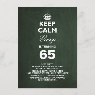 Invitación de cumpleaños divertida para 65 años co