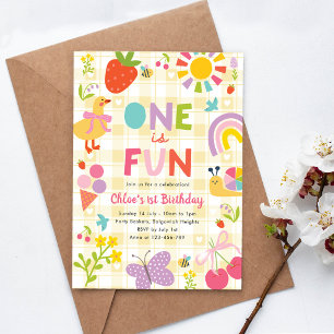 Invitación de cumpleaños divertida para el primer