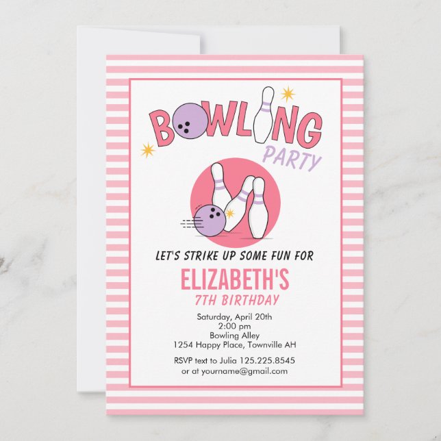 Invitación de cumpleaños divertida para fiesta de  (Anverso)