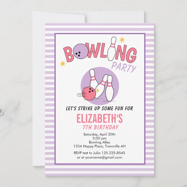 Invitación de cumpleaños divertida para fiesta de  (Anverso)
