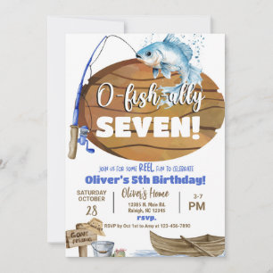 Invitación de cumpleaños divertida para pescador /
