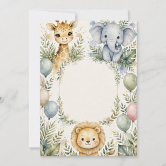 Invitación de cumpleaños divertida para safari en