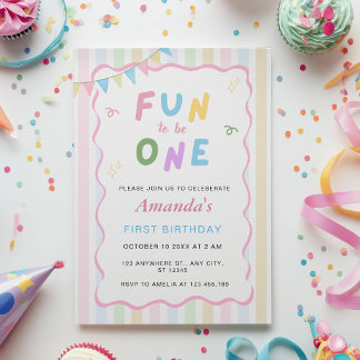 Invitación de cumpleaños divertida para ser uno