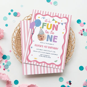 Invitación de cumpleaños divertida primera cumplea