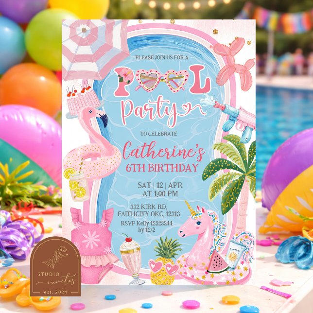 Invitación de cumpleaños divertida y caprichosa pa (Subido por el creador)