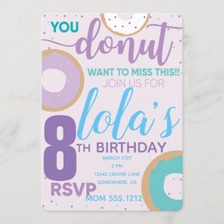 INVITACIÓN DE CUMPLEAÑOS DONUT