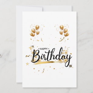 Invitación de cumpleaños dorada