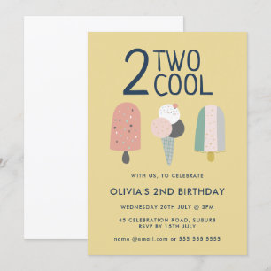Invitación de cumpleaños dos cool